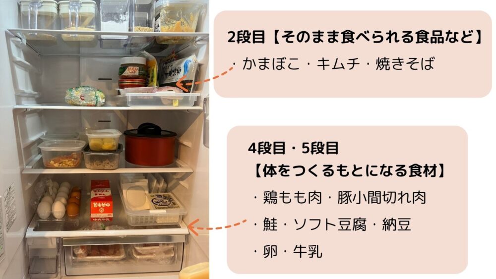 冷蔵庫の内部