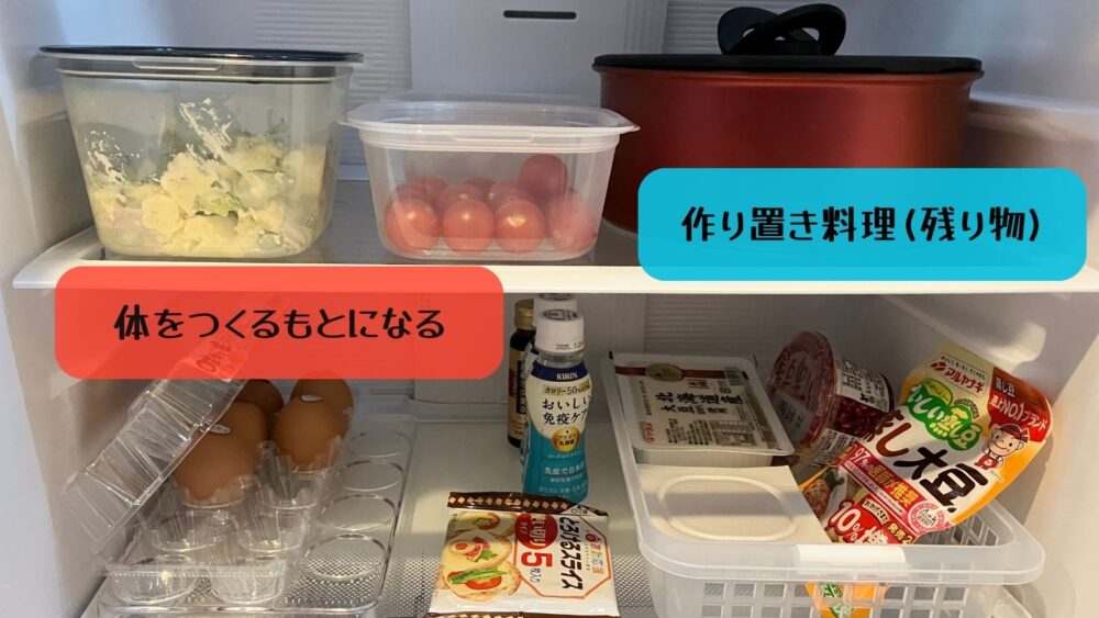 冷蔵庫中電の収納